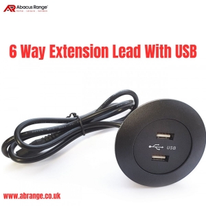 6-Way Extension Lead with USB Power-Up Devices Effortlessly